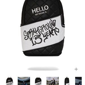 Sprayground Black and White Quilted Backpack (Firm Price)